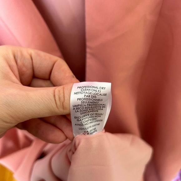 NWOT KAY UNGER Nel Asymmetric Neck Cocktail Midi Dress in Rosette - Picture 8 of 9